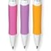 PILOT Acroball PureWhite Advanced Ink Refillable & Retractable Ball Point Pens with Pink/Purple/Orange Inks Accents, Fine Point, Black Ink, 3-Pack (31859)
