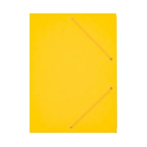 Pack of 10 Pressboard Folders A4 Yellow Folder with Elastic Strap Premium Folder with Elastic Strap 330 g/m²
