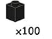 100x Lego® Black 1x1 Bricks
