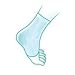 OPPO Medical 6790 Pair of Blue Gel Heel Socks, 1 Size
