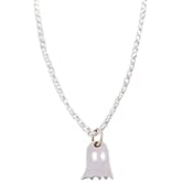 Ghost Necklace – Sterling Silver Charm on 18" Chain – Cute Halloween Handmade Jewelry Gift Ready