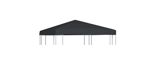 Pavillondach Gartenbauten Pavillon-Rahmen Dächer für Pavillions stabil wasserbeständig 310 g/m² 3x3 m Grau