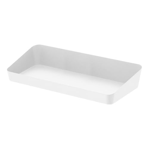 YAMAZAKI home Tower Amenity Tray Wide L White, Large