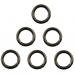 Set of 6 Round Bag Black Alloy Spring Loaded Clasp Keyring Buckle –Black