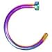 Body Candy Titanium Anodized Stainless Steel Rainbow Nose Stud Hoop 18 Gauge 5/16