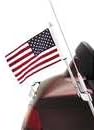 Show Chrome FLAG POLE W/US FLAG Flags Flag Pole Mount CHR HONDA GL1500/1800 - 52-713