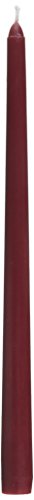 Zest Candle 12-Piece Taper Candles, 12-Inch, Burgundy