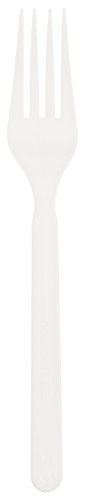 AmazonBasics Compostable Plastic Forks - 500-Pack