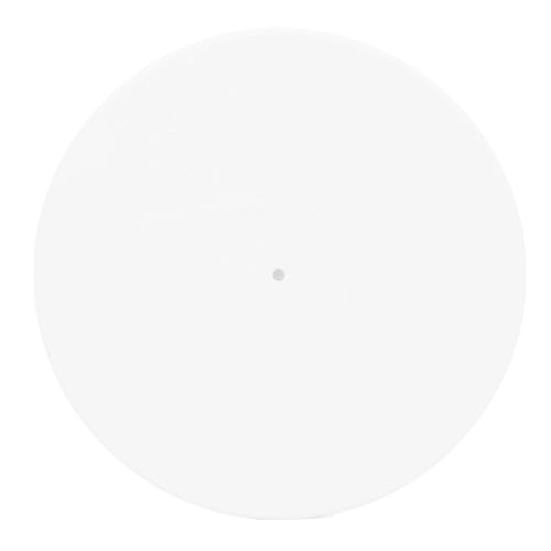 Acrylic Turntable Mat, Record Platter Slipmat Reduce Static Dust Noise Replacement Acrylic Record Platter Slipmat for 12 Inch Record Player (Bright White)