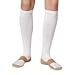 Copper Compression Socks Women Men (White) Medical Athletic Diabetic Knee High Graduated Calf Sock -Best for Flight Travel Nurses Running Sports Varicose Veins Pregnancy (M Sz 7-9) US