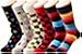 PUTON Men's Fun & Funky Colorful Cotton Dress Socks (Assorted 10)
