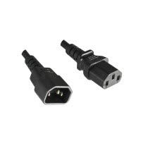 Helos IEC extension cable, C13 to C14, black, 5.0 m