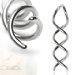 Body Accentz Earrings Rings 316L Surgical Steel Swirl Twist Tapers - Sold as a Pair