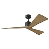 Monte Carlo Fans 3ADR52MBK Adler 52-3 Blade Ceiling Fan-12.5 Inch Tall and 52 Inch Wide, Finish Color: Midnight Black, Blade 