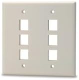 Signamax DKF-12-WH 12-Port Dual Gang Keystone faceplate, White by Signamax Inc