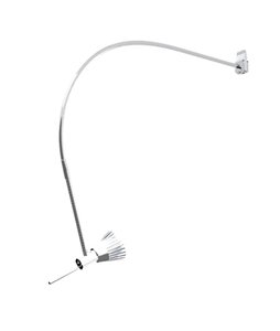 STAS Multirail Picture Hanging and LED Lighting System- Complete Kit with 2 rails and 4 hanging and lighting components (White)
