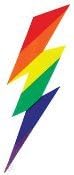 Rainbow lite bolt sticker