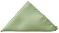 Sleep Well Bedding Genuine Premium Satin Plain Sage Handkerchief Pocket Square Han key 100% Soft And Thin That Come In 12 X 12 Inch Size