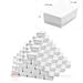 FindingKing 100 Cotton Boxes White Pendant Chain Charm Jewelry Displays 2 5/8
