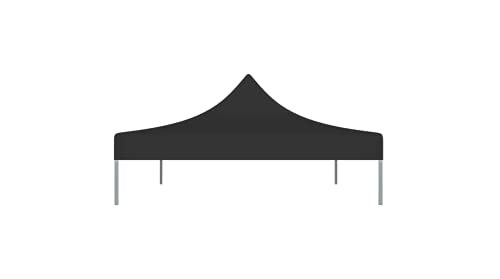 Partyzelt-Dach 4x3 m Schwarz 270 g/m² Gartenbauten Pavillon-Rahmen Dächer für Pavillions stabil – Bild 6
