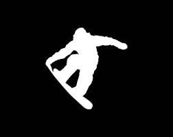 Snowboarding Snowboard Vinyl Decal Sticker|WHITE|Cars Trucks Vans SUV Laptops Walls Glass Metal |5.5