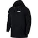 NIKE Mens Dry Fleece Pull Over Hoodie Black/White 860469-010 Size Large