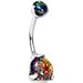 Body Candy Stainless Steel Synthetic Opal Internally Threaded Belly Ring 3/8