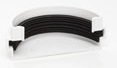 White Gutter External Stop END Half Round for shed, Conservatory, Porch etc Mini guttering 75mm - NOT Standard House Size
