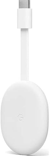 Google Chromecast 4K HDR with Google TV & Voice Remote Snow A view 2