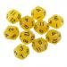 Pack of 10 Yellow Twelve Sided D12 Dice Playing D&D Warhammer RPG Board Game Favours