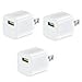 USB Wall Charger, RKINC 1A/5V Universal Portable Travel Adapter High Speed 1.0A Output For iPhone, iPad, Samsung, HTC, LG,iPod,Nokia [3 PACK] (White)