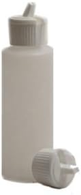 4 Ounce Natural HDPE Plastic Bottle with Flip Top Nozzle [Pack of 7]