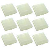 Aketek Pack of 9 PCS Clear Luminous Glow in Dark 4 Cell AA/AAA Battery Case/Holder