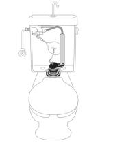 三栄水栓 【トイレ用 ロータンク部品】 密結用ロータンクサイフォン パイプ径51mm用 H840-51