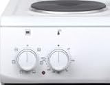 Haden HES50W Electric Cooker 50cm 52L Freestanding 4 Solid Plate White view 5