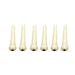 Ioffersuper 6pcs Ebony Bridge Pins Black For Acoustic Guitar Accessories Quality Replacement white