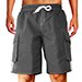 Dwar Men's Swim Trunks, Beach Shorts with Mesh Lining Watershort Swimsuit with Cargo Pockets