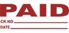 PAID With Check and Date Self-Inking Stamp -Red