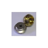 TWO - Standard Pipe Bowl Lids WITH Hole (BRASS)