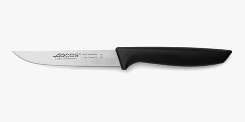 Cuchillo verduras Acero Inoxidable. Cuchillo profesional verduras para pelar frutas y verduras. Mango ergonómico polioximetileno y Hoja 110 mm. Serie Niza. Color negro.