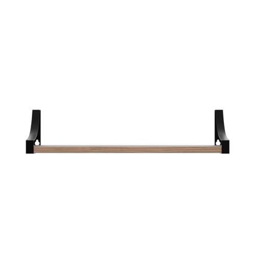 Pipishell Set of 3 Wall Shelves, Wood and Metal Wall Shelves, Rustic Metal Wire Storage Shelves, Maximum Load 10 kg (Brown)