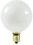 HC Lighting - G16.5 Globe Light E12 Candelabra Base 60 Watt White/Frosted 120/130 Volt Decorative Chandelier and Vanity Light Bulb (10 Pack) (60 Watt)