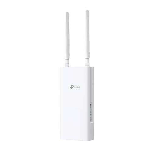 TP-Link TL-MR110-Outdoor 4G LTE Router, WLAN Router SIM Karte, 4G Cat 4 bis zu 150 Mbit/s, 2,4 GHz WLAN bis 300 Mbit/s, PoE/DC-Stromversorgung, IP65,