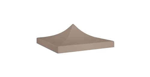Partyzelt-Dach 2x2 m Taupe 270 g/m² Gartenbauten Pavillon-Rahmen Dächer für Pavillions stabil