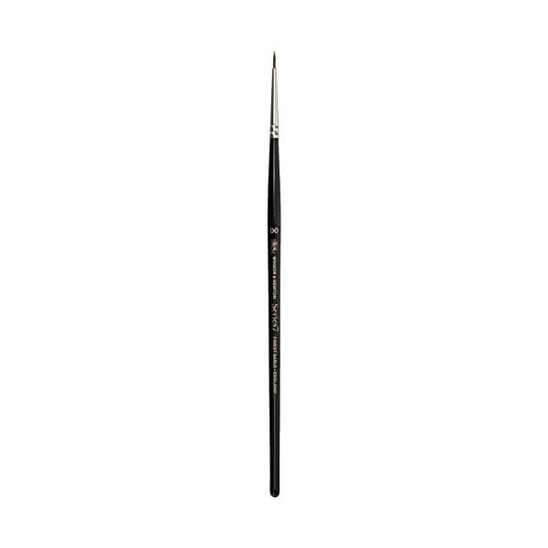 Winsor & Newton 5007020 Serie 7 Aquarellpinsel, Kolinski Rund-Pinsel Nr. 00 - 1,2 mm, QualitÃ¤t von Handarbeit
