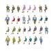 50pcs Seated People Passengers Figures Painted Model Train Scale 1:50