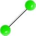 Body Candy Stainless Steel Neon Green 6mm Acrylic Ball Barbell Tongue Ring