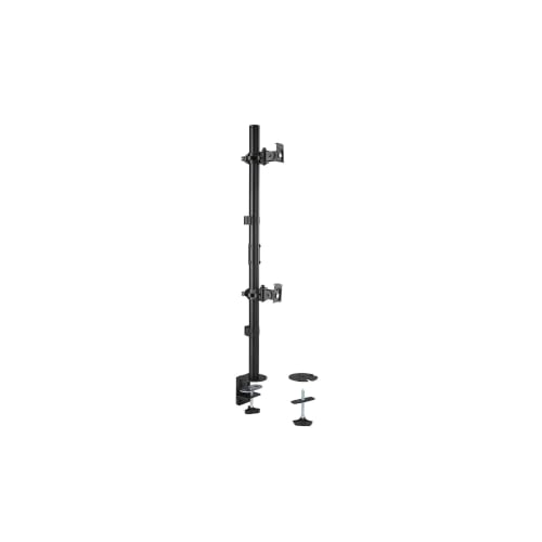 Kensington Vertical Stacking Dual Monitor Arm, for up to Two 29 - 32 Screens, Adjustable Rotating Stacked Double Mount for PC Computer Desks, Multi Directional Stand with Cable Tidy (K53802WW)