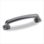 Jeffrey Alexander MO6373DACM Belcastel Collection Forged Look Flat Bottom Cabinet Pull 96mm Center, Gun Metal