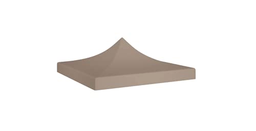 Partyzelt-Dach 3x3 m Taupe 270 g/m² Gartenbauten Pavillon-Rahmen Dächer für Pavillions stabil